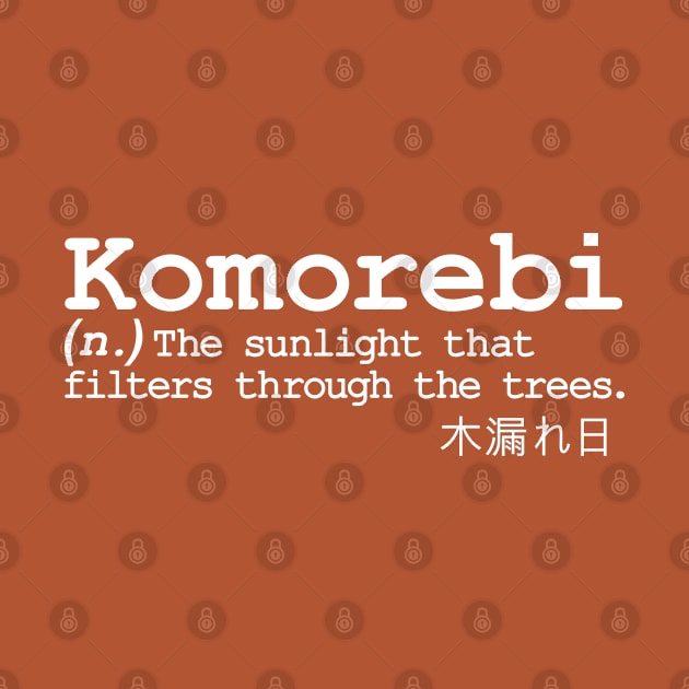 Komorebi Japanese Word Definition by dreambeast.co