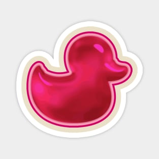 pink cherry rubber duck quack Magnet