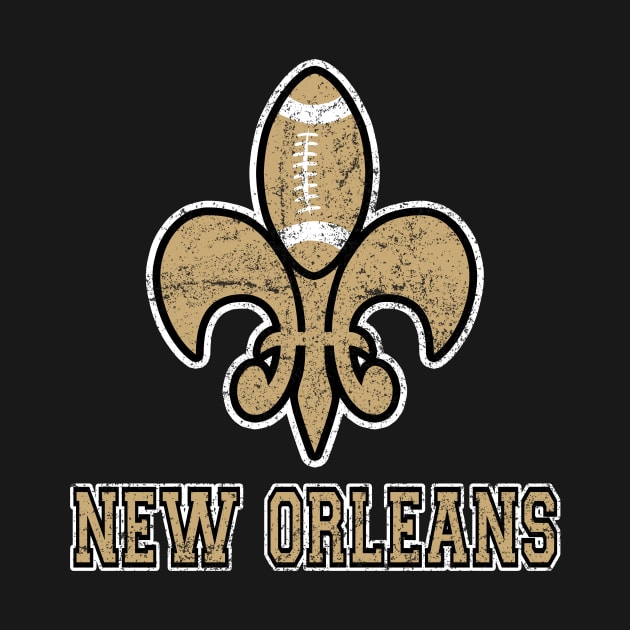 Vintage New Orleans Retro Football At NOLA Sunday Gameday by cytoplastmaximume