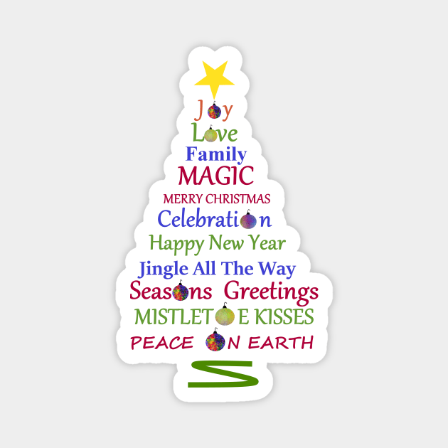 HOLIDAY Tree Magnet by SartorisArt1