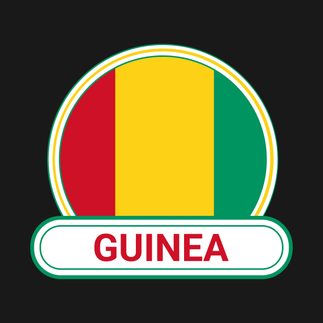 Guinea Country Badge - Guinea Flag by Yesteeyear