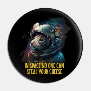 In space no one can steal your cheese Pin