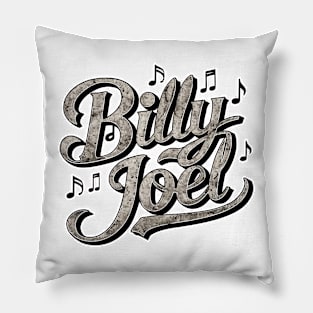 billy Joel Typography Pillow