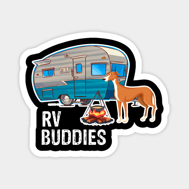 Greyhound Dog Rv Buddies Pet Lovers Funny Camping Camper Magnet by franzaled