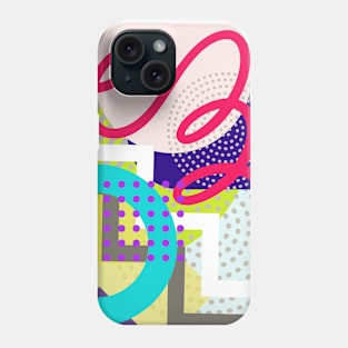 Modern Geometric Pattern Bright POP Retro Style Phone Case