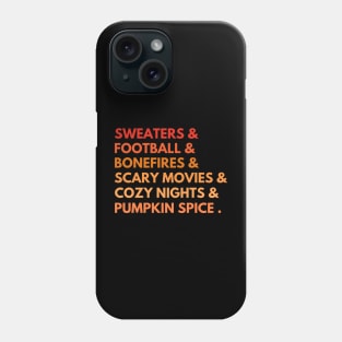 Sweaters Football Bonefires Pumpkin Spice Retro Vintage Funny Fall Season Phone Case