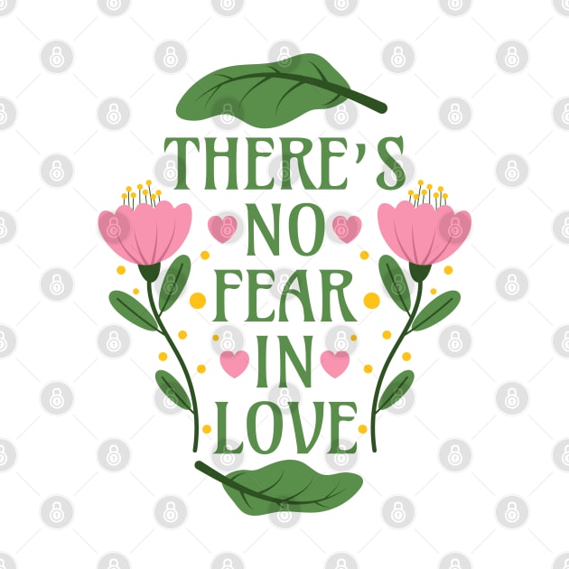 There's No Fear in Love - Bible Verse Quote - 1 John 4:18 by Millusti