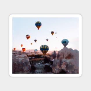 Cappadocia air balloons in the sky oil painting Magnet