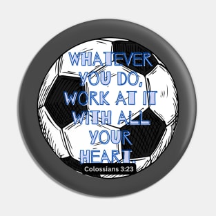 Colossians 3 soccer blue Pin