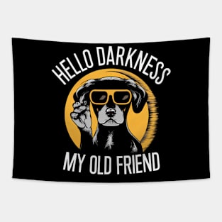 Hello Darkness My Old Friend - Cool Dog Tapestry