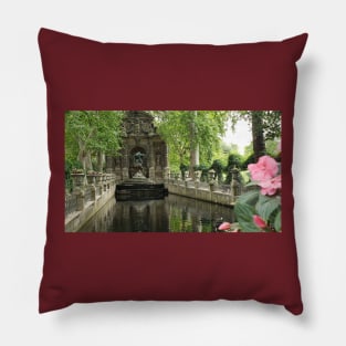 Paris Medici Fountain in Summer Pillow