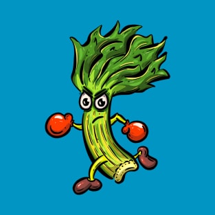 The Running Celery Cartoon T-Shirt