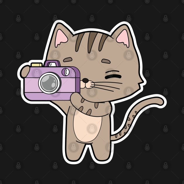 Cat as Photographer with Camera by Markus Schnabel