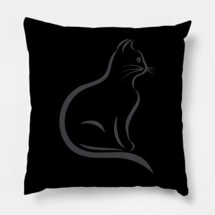 Cat Silhouette Pillow