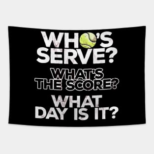 Who'S Serve Funny Tennis Tapestry