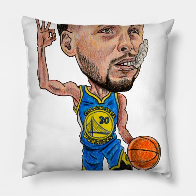 Steph Caricature Pillow by tabslabred