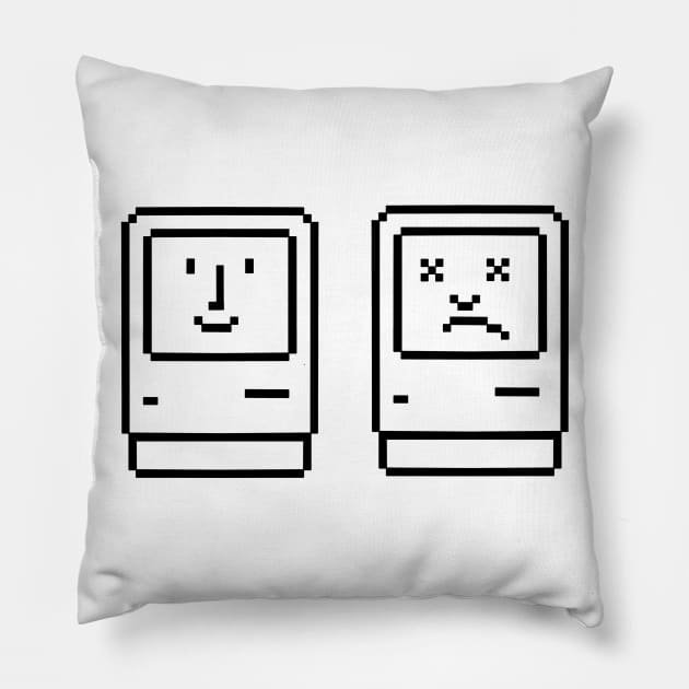 Macintosh Classic Happy and Sad Pillow by Apple