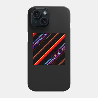 Cyberpunk lines colorfull futuristic electronics Phone Case