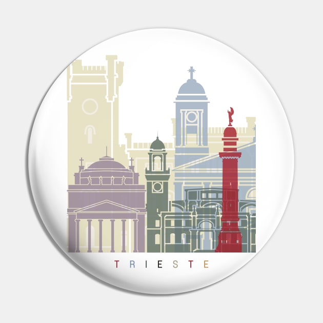 Trieste skyline poster Pin by PaulrommerArt