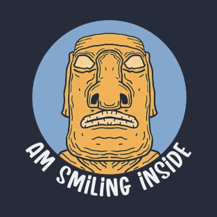 Smiling Inside Moai T-Shirt