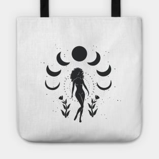 Walking Moon Phases Goddess Tote