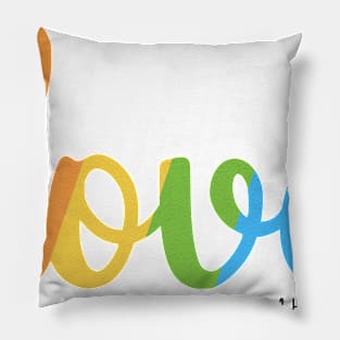 Love wins typography Pillow