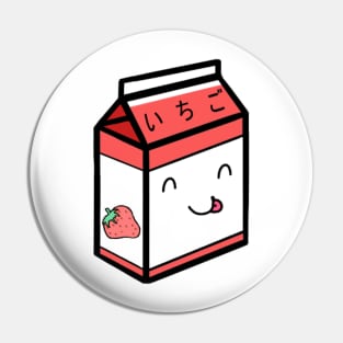 Strawberry Japanese Milk Box Pin