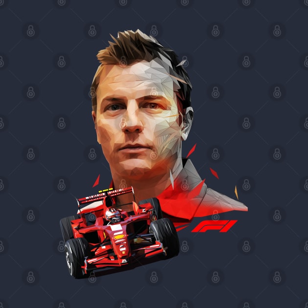 Kimi Raikkonen low poly II by pxl_g