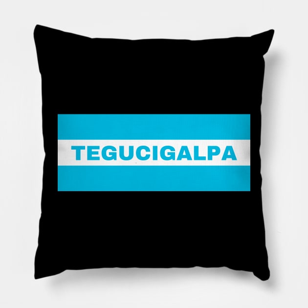 Tegucigalpa City in Honduras Flag Colors Pillow by aybe7elf