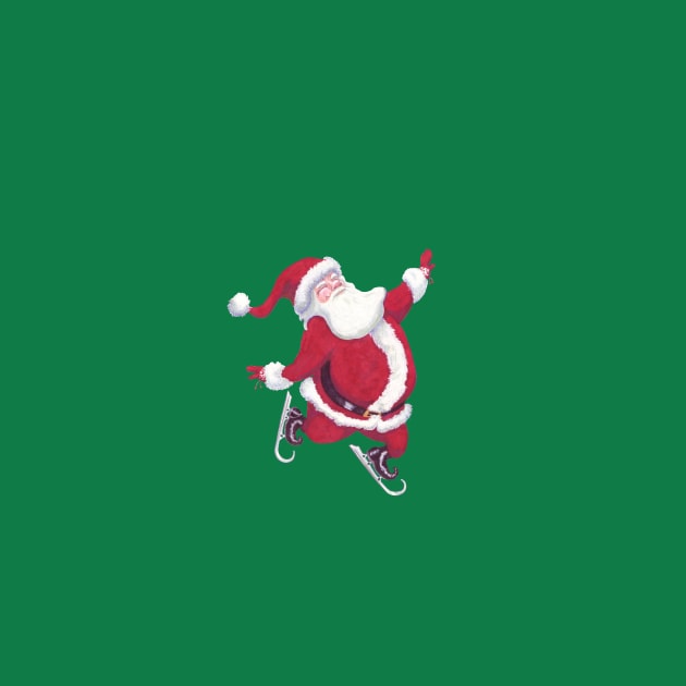Santa Claus skating on ice by LucyDreams
