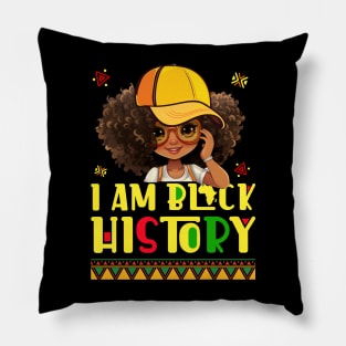 I Am Black History Kids Girls Black History Shirt Kids Boys Pillow