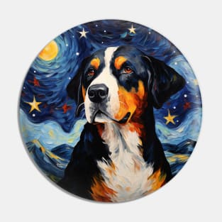 Greater Swiss Mountain Dog Painting Pin