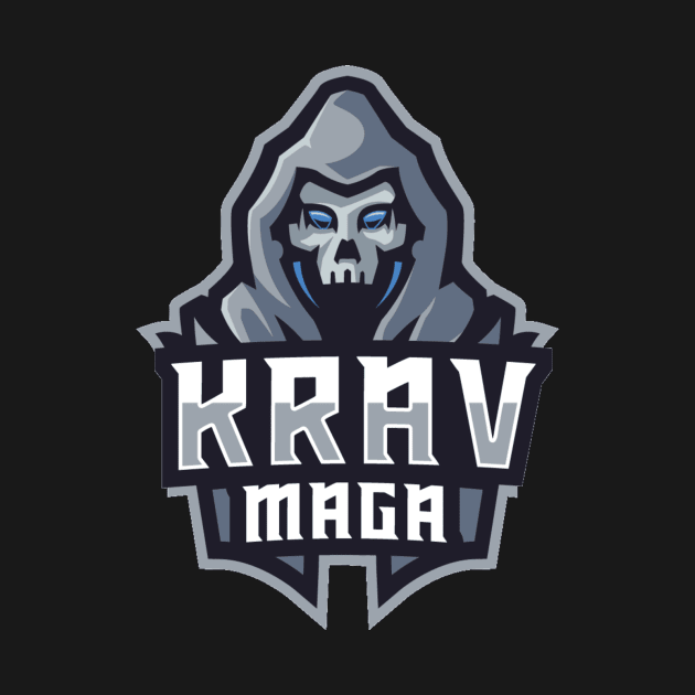 Cool Urban Krav Maga Skull Design by loumed