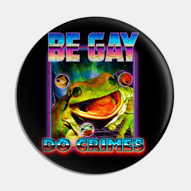 Vintage Frog Crimes Pin by RadicalLizard