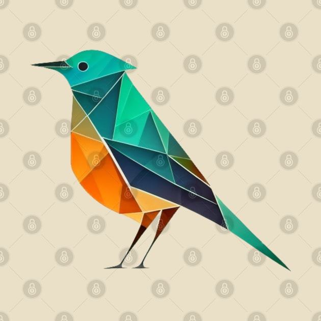 Paradise Bird - Geometric bird design for the environment by Greenbubble