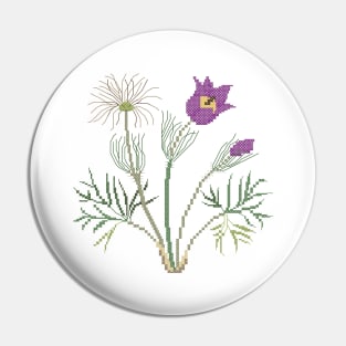 South Dakota State Flower Pasqueflower Pin