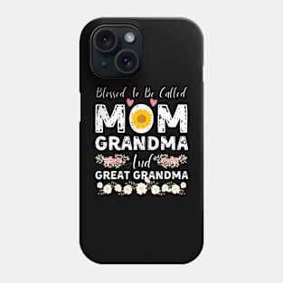 Blessed To Be Called Mom And Grandma Mothers Day Cute Floral Phone Case