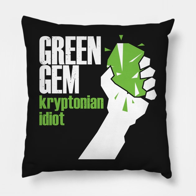 Green gem Pillow by ntesign