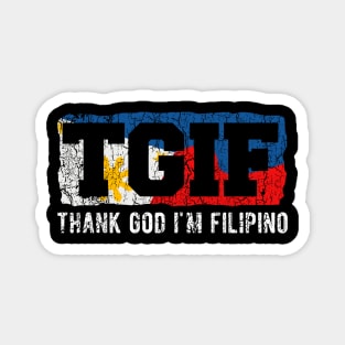 TGIF Thank God I'm Filipino Vintage Filipino Flag Magnet