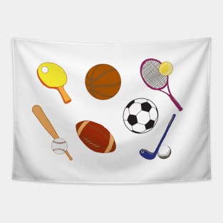 set of sport balls Tapestry