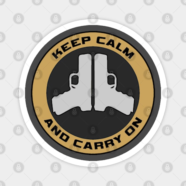 Keep Calm And Carry On Magnet by  The best hard hat stickers 