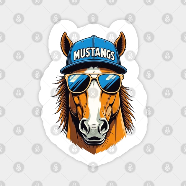 Mustangs Sports Team Magnet by UrbanLifeApparel