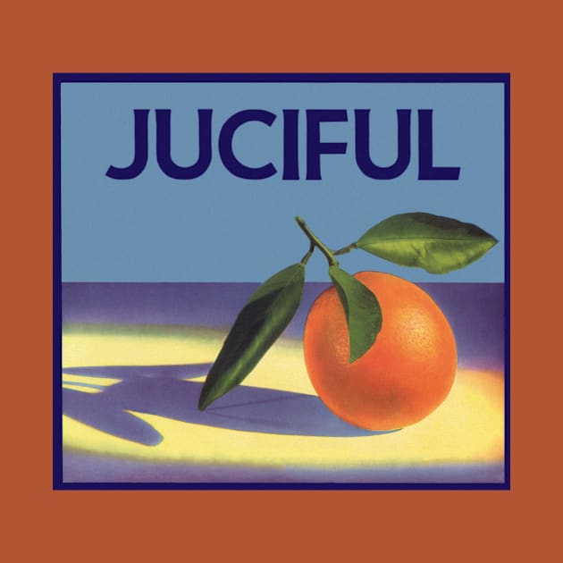 Vintage Juciful Oranges Fruit Crate Label by MasterpieceCafe