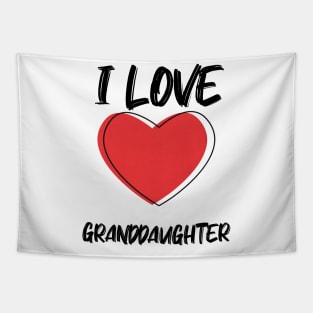 I Love Granddaughter with Red Heart Tapestry