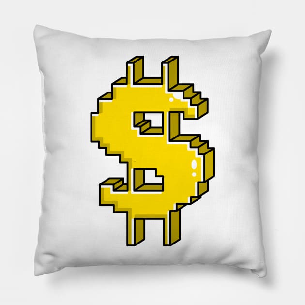 DOLLAR MONEY USD Pillow by fflat hds