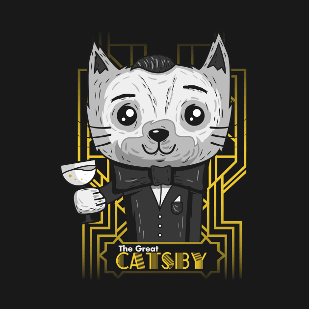 The Great Catsby Cat Shirt by andrewcreative