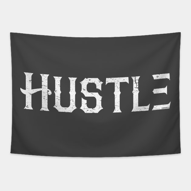 Hustle White Tapestry by Rebranded_Customs