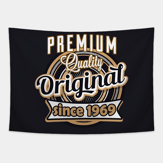 Birthday 1969 Premium Quality vintage Logo Tapestry by Foxxy Merch