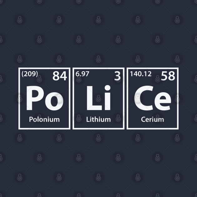 Police (Po-Li-Ce) Periodic Elements Spelling by cerebrands