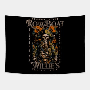 Row Boat Willie's Dock Bar Millers Island Sparrows Point Tapestry